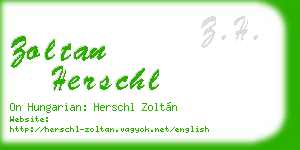 zoltan herschl business card